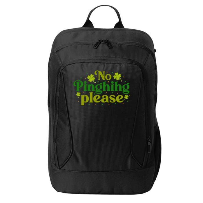 No Pinghihg Please Retro St Patrick Day Cute Shamrock City Backpack