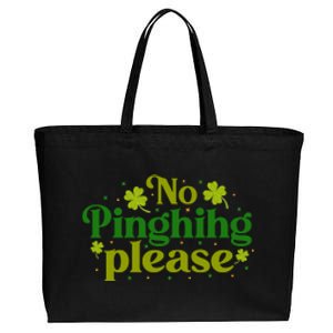 No Pinghihg Please Retro St Patrick Day Cute Shamrock Cotton Canvas Jumbo Tote