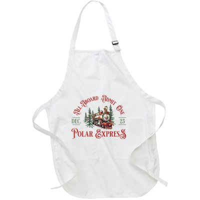 North Pole P.O.L.A.R E.X.P.R.Es..S All Abroad Family Matching Full-Length Apron With Pockets