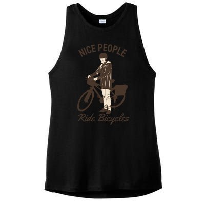 Nice People Ride Bicycles Ladies PosiCharge Tri-Blend Wicking Tank