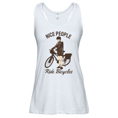 Nice People Ride Bicycles Ladies Essential Flowy Tank