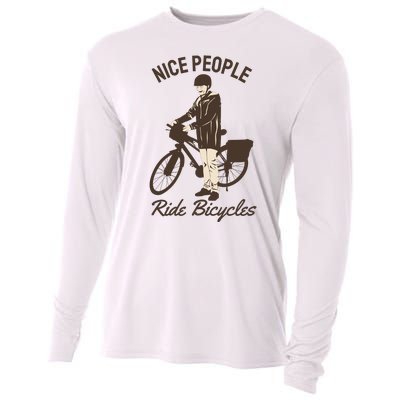 Nice People Ride Bicycles Cooling Performance Long Sleeve Crew