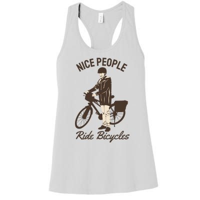 Nice People Ride Bicycles Women's Racerback Tank