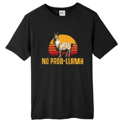 NO PROBLLAMA Retro Funny Llama Alpaca Graphic Tall Fusion ChromaSoft Performance T-Shirt