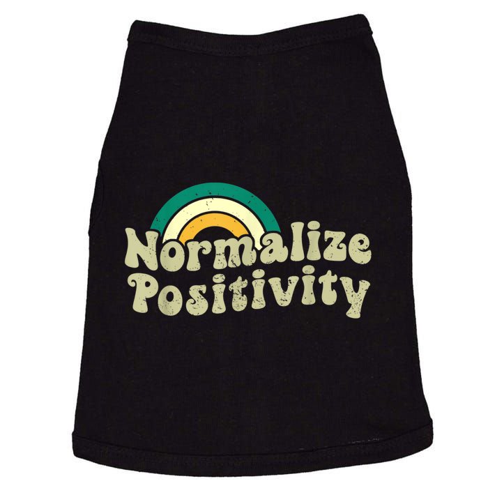 Normalize Positivity Rainbow Funny Vintage Doggie Tank