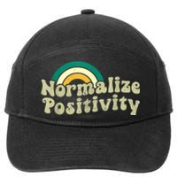 Normalize Positivity Rainbow Funny Vintage 7-Panel Snapback Hat