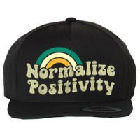 Normalize Positivity Rainbow Funny Vintage Wool Snapback Cap