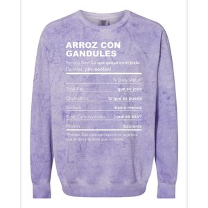 Navidades Puerto Rico Receta Arroz Con Gandules Boricua Gift Colorblast Crewneck Sweatshirt