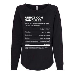 Navidades Puerto Rico Receta Arroz Con Gandules Boricua Gift Womens California Wash Sweatshirt