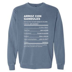 Navidades Puerto Rico Receta Arroz Con Gandules Boricua Gift Garment-Dyed Sweatshirt