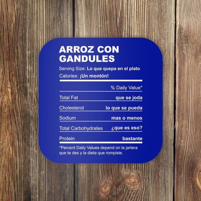 Navidades Puerto Rico Receta Arroz Con Gandules Boricua Gift Coaster