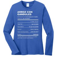 Navidades Puerto Rico Receta Arroz Con Gandules Boricua Gift Ladies Long Sleeve Shirt