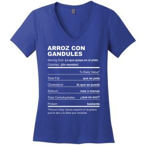 Navidades Puerto Rico Receta Arroz Con Gandules Boricua Gift Women's V-Neck T-Shirt