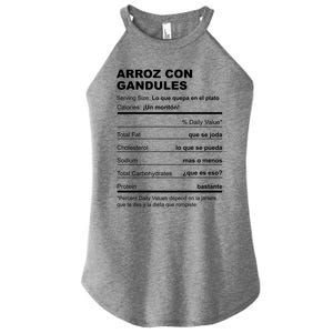 Navidades Puerto Rico Receta Arroz Con Gandules Boricua Gift Women's Perfect Tri Rocker Tank