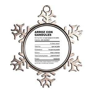 Navidades Puerto Rico Receta Arroz Con Gandules Boricua Gift Metallic Star Ornament