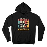 Not Princess Rockstar Vintage Guitar Guitarist Band Player Hoodie