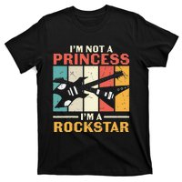 Not Princess Rockstar Vintage Guitar Guitarist Band Player T-Shirt