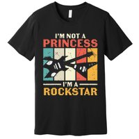 Not Princess Rockstar Vintage Guitar Guitarist Band Player Premium T-Shirt