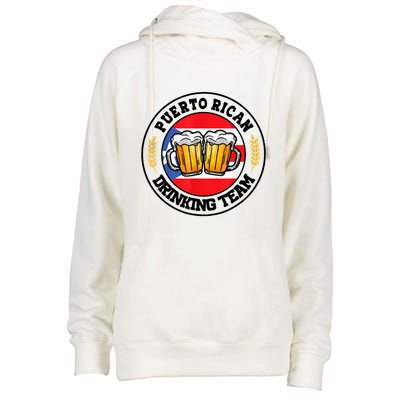 National Puerto Rican Day Puerto Rican Drinking Team Womens Funnel Neck Pullover Hood