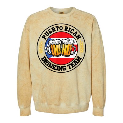 National Puerto Rican Day Puerto Rican Drinking Team Colorblast Crewneck Sweatshirt