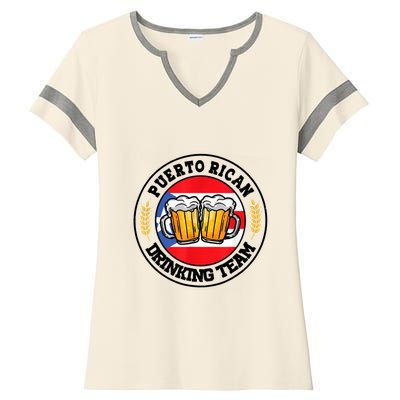 National Puerto Rican Day Puerto Rican Drinking Team Ladies Halftime Notch Neck Tee