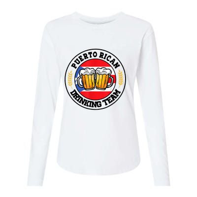 National Puerto Rican Day Puerto Rican Drinking Team Womens Cotton Relaxed Long Sleeve T-Shirt