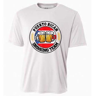 National Puerto Rican Day Puerto Rican Drinking Team Cooling Performance Crew T-Shirt