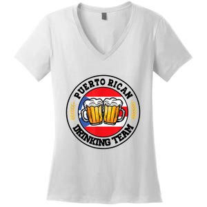 National Puerto Rican Day Puerto Rican Drinking Team Women's V-Neck T-Shirt