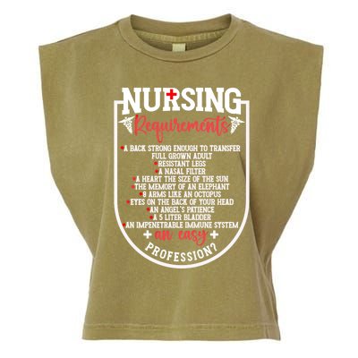 Nursing Profession Requirets Nurse Medical Student Gift Garment-Dyed Women's Muscle Tee