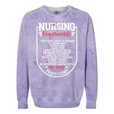 Nursing Profession Requirets Nurse Medical Student Gift Colorblast Crewneck Sweatshirt