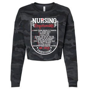 Nursing Profession Requirets Nurse Medical Student Gift Cropped Pullover Crew