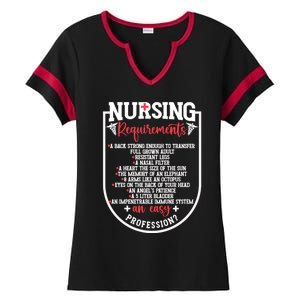 Nursing Profession Requirets Nurse Medical Student Gift Ladies Halftime Notch Neck Tee