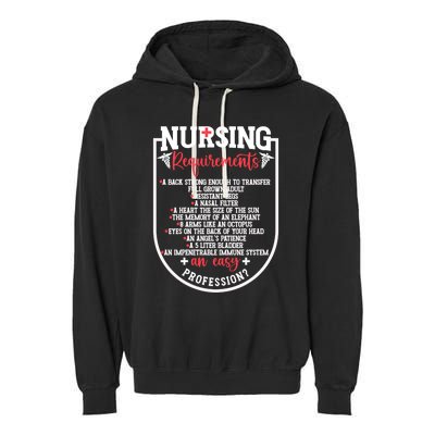 Nursing Profession Requirets Nurse Medical Student Gift Garment-Dyed Fleece Hoodie