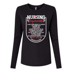 Nursing Profession Requirets Nurse Medical Student Gift Womens Cotton Relaxed Long Sleeve T-Shirt