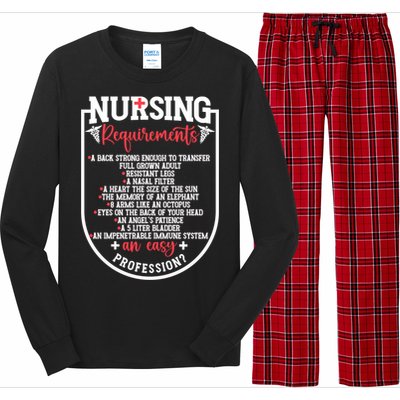 Nursing Profession Requirets Nurse Medical Student Gift Long Sleeve Pajama Set