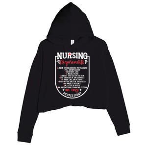 Nursing Profession Requirets Nurse Medical Student Gift Crop Fleece Hoodie