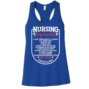 Nursing Profession Requirets Nurse Medical Student Gift Women's Racerback Tank