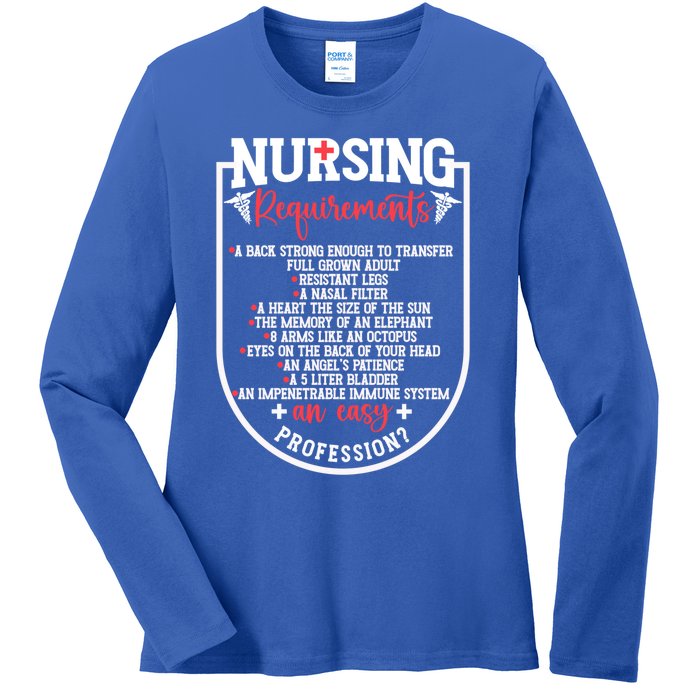 Nursing Profession Requirets Nurse Medical Student Gift Ladies Long Sleeve Shirt