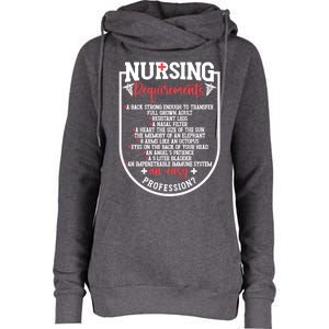 Nursing Profession Requirets Nurse Medical Student Gift Womens Funnel Neck Pullover Hood