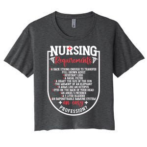 Nursing Profession Requirets Nurse Medical Student Gift Women's Crop Top Tee