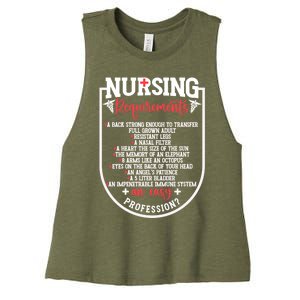 Nursing Profession Requirets Nurse Medical Student Gift Women's Racerback Cropped Tank