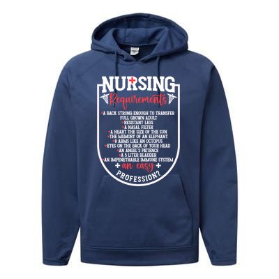 Nursing Profession Requirets Nurse Medical Student Gift Performance Fleece Hoodie