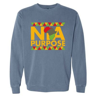 Nia Purpose Seven 7 Principles Of Kwanzaa African American Garment-Dyed Sweatshirt