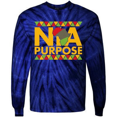 Nia Purpose Seven 7 Principles Of Kwanzaa African American Tie-Dye Long Sleeve Shirt