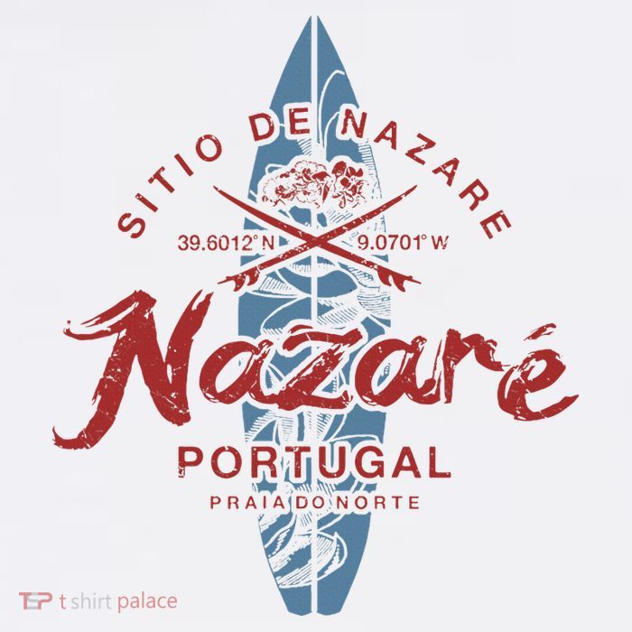 Nazare Portugal Surfing Vintage Tall T-Shirt