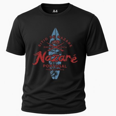 Nazare Portugal Surfing Vintage Performance Shirt
