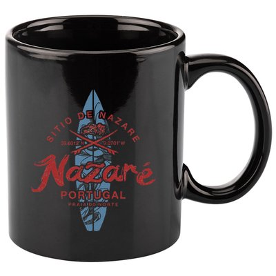Nazare Portugal Surfing Vintage 11oz C Handle Ceramic Mug