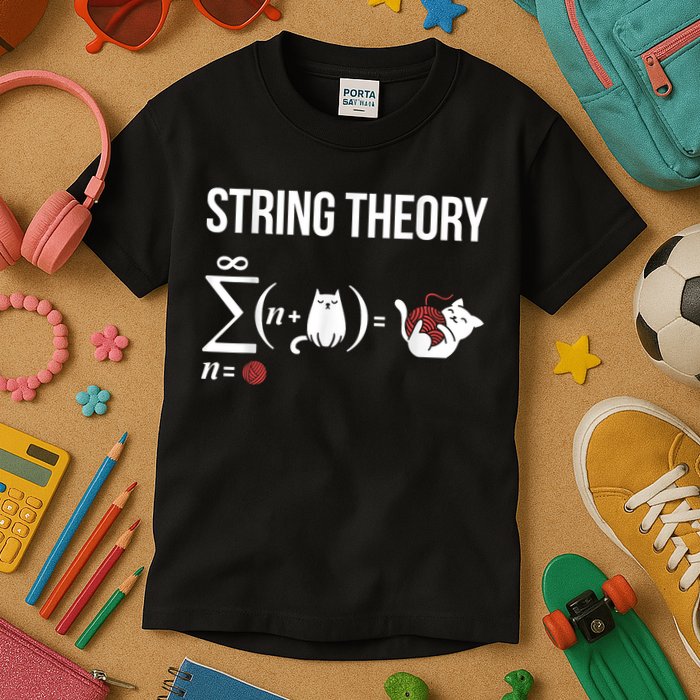 Nerd Physics Student Science Stringtheory Kids T-Shirt