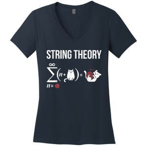 Nerd Physics Student Science Stringtheory Women's V-Neck T-Shirt