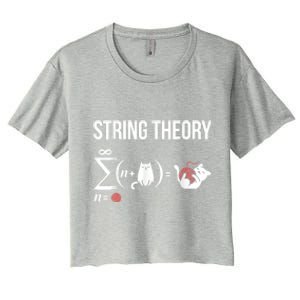 Nerd Physics Student Science Stringtheory Women's Crop Top Tee